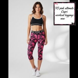 Pink Victoria Secret Ultimate Capri workout Pants Size S